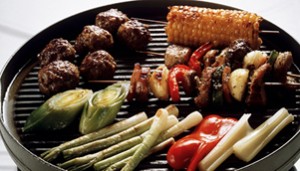 Grilled Skewers & Meatballs