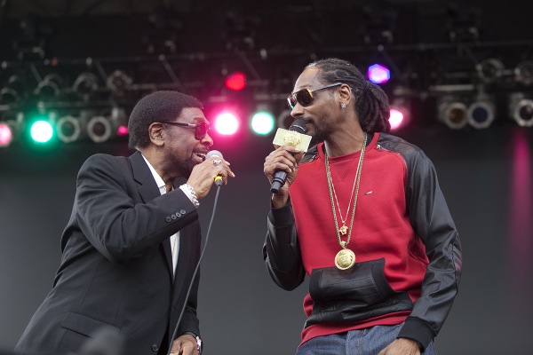 Syl Johnson and Snoop Dogg play the "Take Me to the River" showcasefeaturing Memphis soul legends with stars of today during SXSW . March 15, 2014. Austin, Tx